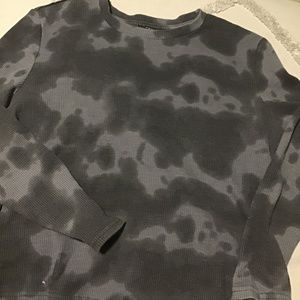 Waffle long sleeve tie-dye shirt